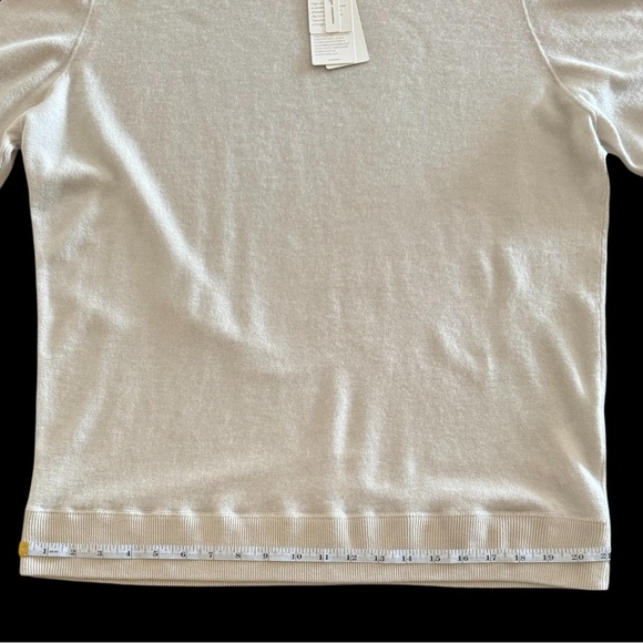 Massimo Alba NWT Luxury Men’s 100% Cashmere sweater XXL.taupe/crème color. $995 - Picture 10 of 15